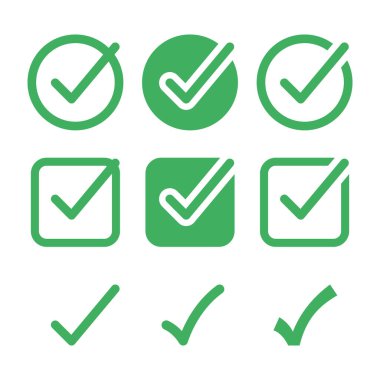 Beyaz Arkaplanda İşaretleri Kontrol Et