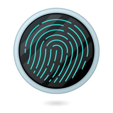 Gradyan Biçim Biyometrik Başparmak Yazdırma Düğmesi