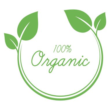 Beyaz Arkaplanda Vegan Çemberi Yeşil Simgesi