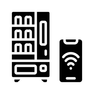 Bağlantısız Otomat Düz simgesi, vektör illüstrasyonu 