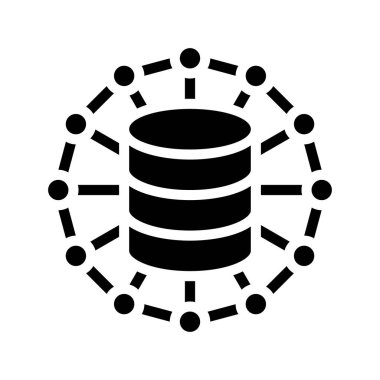 veritabanı web simgesi vektör çizimi