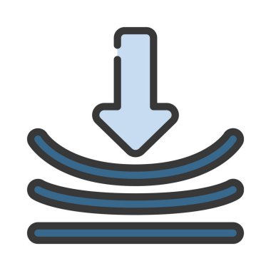 Elastisite düz simgesi, vektör illüstrasyonu 