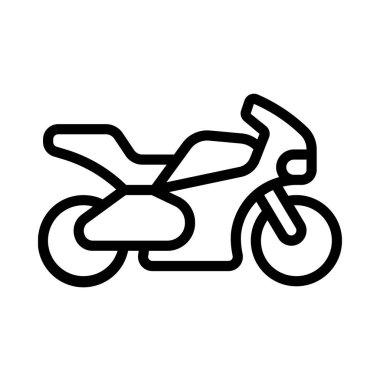 Motosiklet web simgesi vektör illüstrasyonu