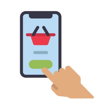 Tap Mobil Satın Alma simgesi, vektör illüstrasyonu basit tasarım