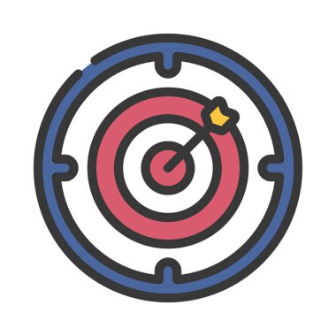 hedef simgesi. Kişisel ve ticari kullanım için vektör illüstrasyonu