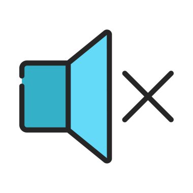 Ses düzeyi simgesi yok, vektör illüstrasyonu 