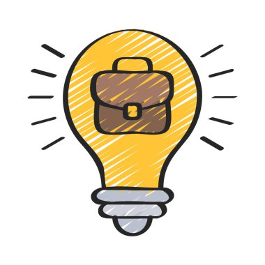 İş Fikirleri web simgesi vektör illüstrasyonu