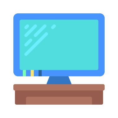 Masaüstü web simgesi düz tasarım, vektör illüstrasyonu