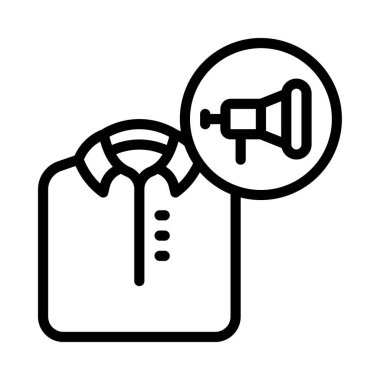 Pazar T-Shirt web simgesi, vektör illüstrasyonu         