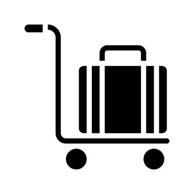 Bavul web simgesi, vektör çizim        