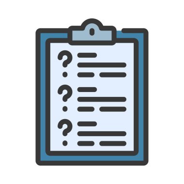 Gereksinimleri düz simgesi, vektör çizim 