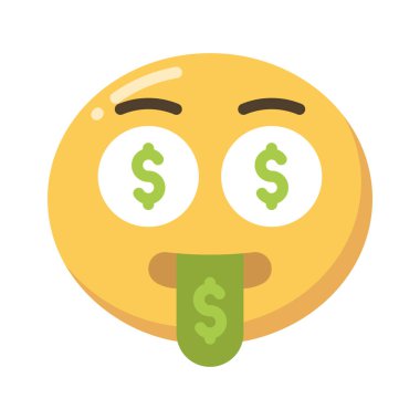 Dolar işareti simgesi olan düz vektör simgesi