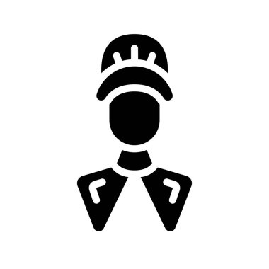 Pilgrim düz simgesi, vektör illüstrasyonu 