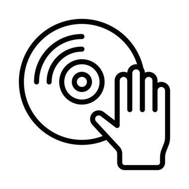 DJ müzik renk simgesi tasarımı