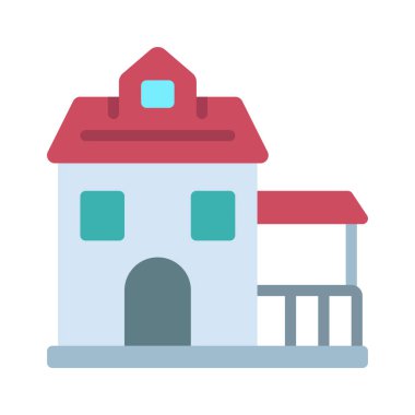 Basit ev simgesi vektör illüstrasyonu