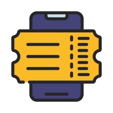 Biletler Uygulama simgesi vektör illüstrasyonu       