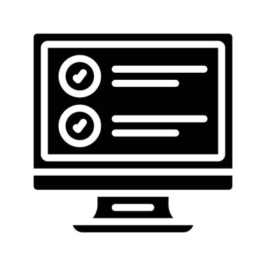 Bilgisayar Hedefleri simgesi, vektör illüstrasyonu 