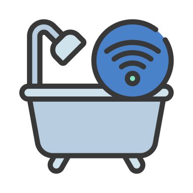 Akıllı Banyo işareti, Banyo ve Wi-Fi simgesi