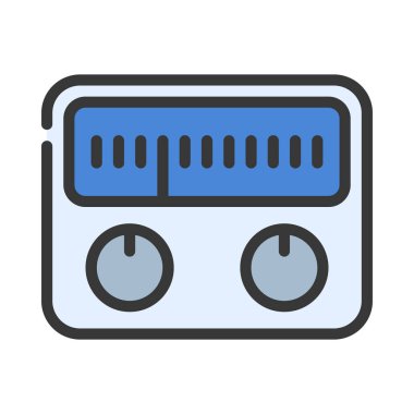 Metre Aygıtı Web simgesi vektör çizimi