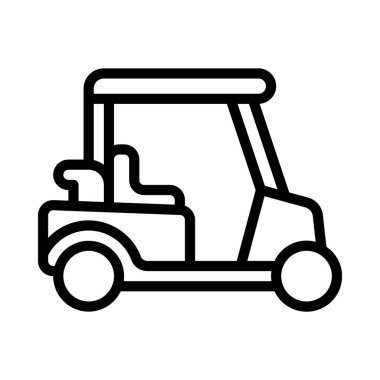 Golf arabası simgesi, taslak biçimi