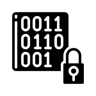 Veri simgesini, vektör illüstrasyonunu şifrele   