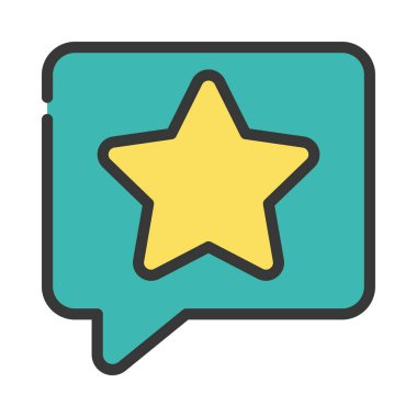 Favori İleti simgesi, vektör illüstrasyonu 