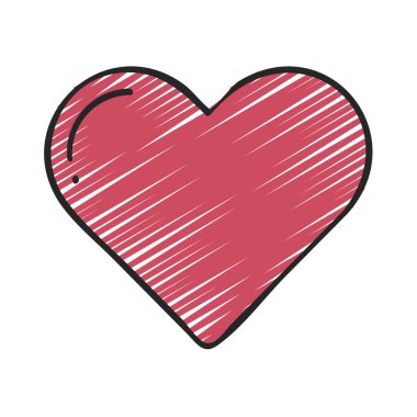 kalp ikonu vektör resimleme arkaplanı 