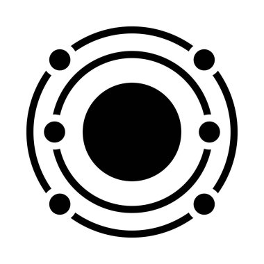 Bilim Atomları Sembol düz ikon vektör çizimi