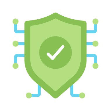 Siber Güvenlik simge vektör çizim 