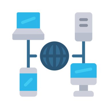 Aygıt Ağı simgesi, vektör illüstrasyonu basit tasarım