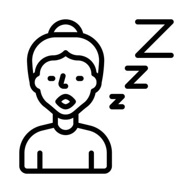 Yorgun ağ simgesi vektör çizimi