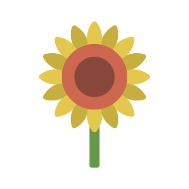 ayçiçeği izole edilmiş ikon vektör illüstrasyon tasarımı