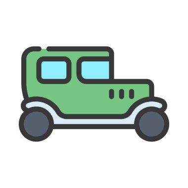 araba simgesi, vektör illüstrasyonu basit tasarım 