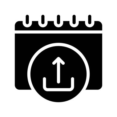 Takvim simgesi, vektör illüstrasyonu yükle 