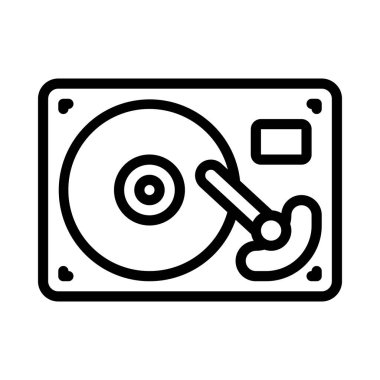 SSD simgesi basit vektör illüstrasyonu 