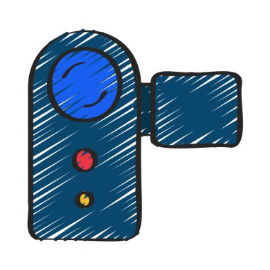 Cam Corder web simgesi vektör illüstrasyonu