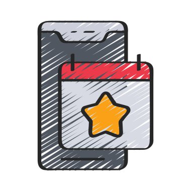 Olay Uygulaması simgesi basit düz illüstrasyon