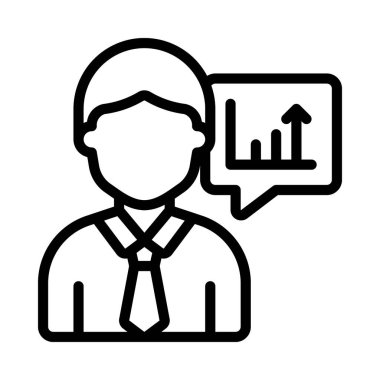 Erkek Analizci simge vektör illüstrasyon tasarımı