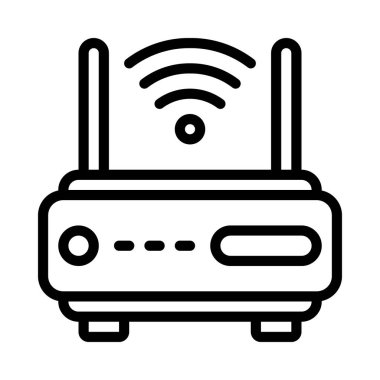 Internet yönlendirici vektör simgesi 