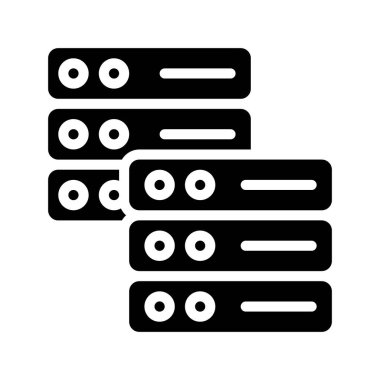 sunucu vektörü düz simgesi 