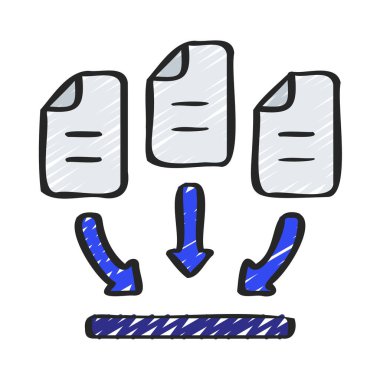 Veri Toplama simgesi, vektör illüstrasyonu   