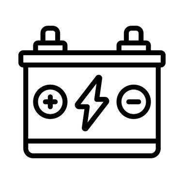 Battery icon, vector illustration simple design