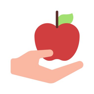 Bir Elma simgesi ver, vektör illüstrasyonu