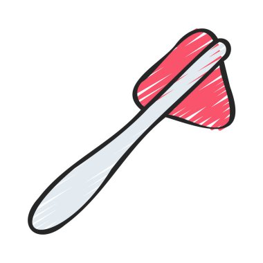 Doktor Reflex Çekiç simgesi, vektör illüstrasyonu