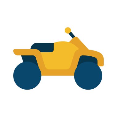 Dörtlü Bisiklet yassı simgesi, vektör illüstrasyonu 