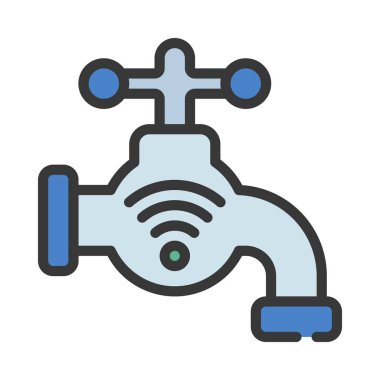 Akıllı Tap vektör renk çizgisi simgesi