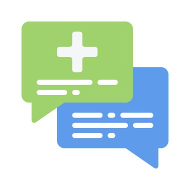 Sağlık İleti simgesi, vektör illüstrasyonu  