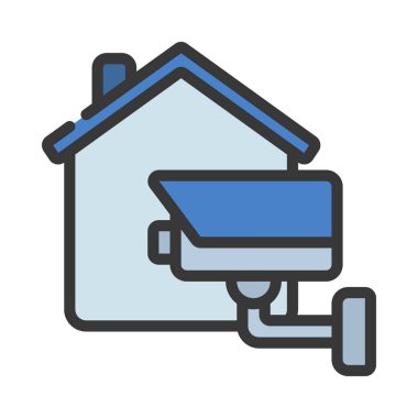 CCTV güvenlik kamerası vektör resimleme simgesi  