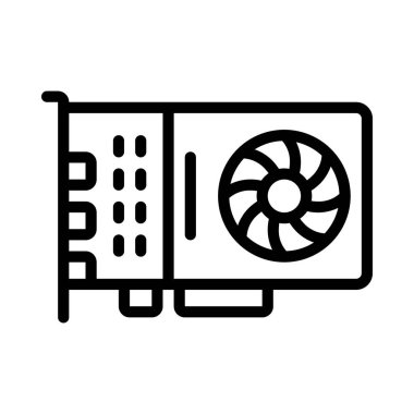 Grafik Kart simgesi vektör illüstrasyon tasarımı