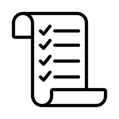 Kontrol listesi vektör simgesi tasarımı, illüstrasyon 